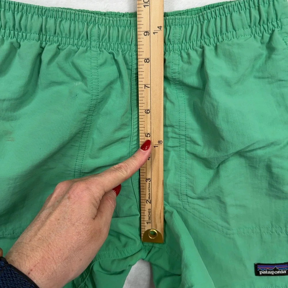 Patagonia Kids S Baggies Shorts Green Elastic Waist Mesh Liner Active Outdoor